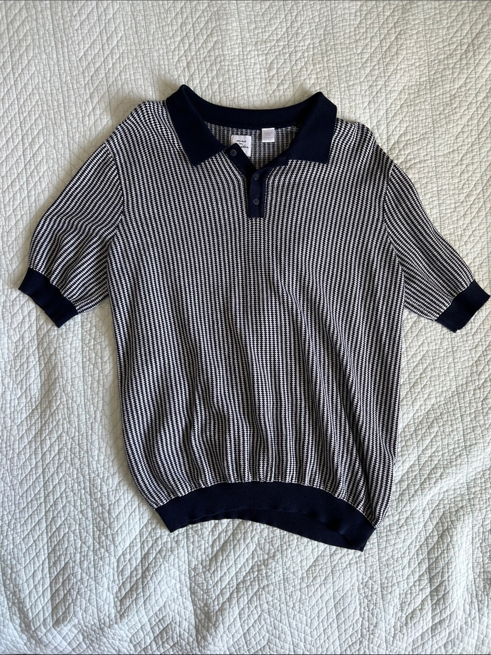 loose, soft men’s oversized polo shirt
